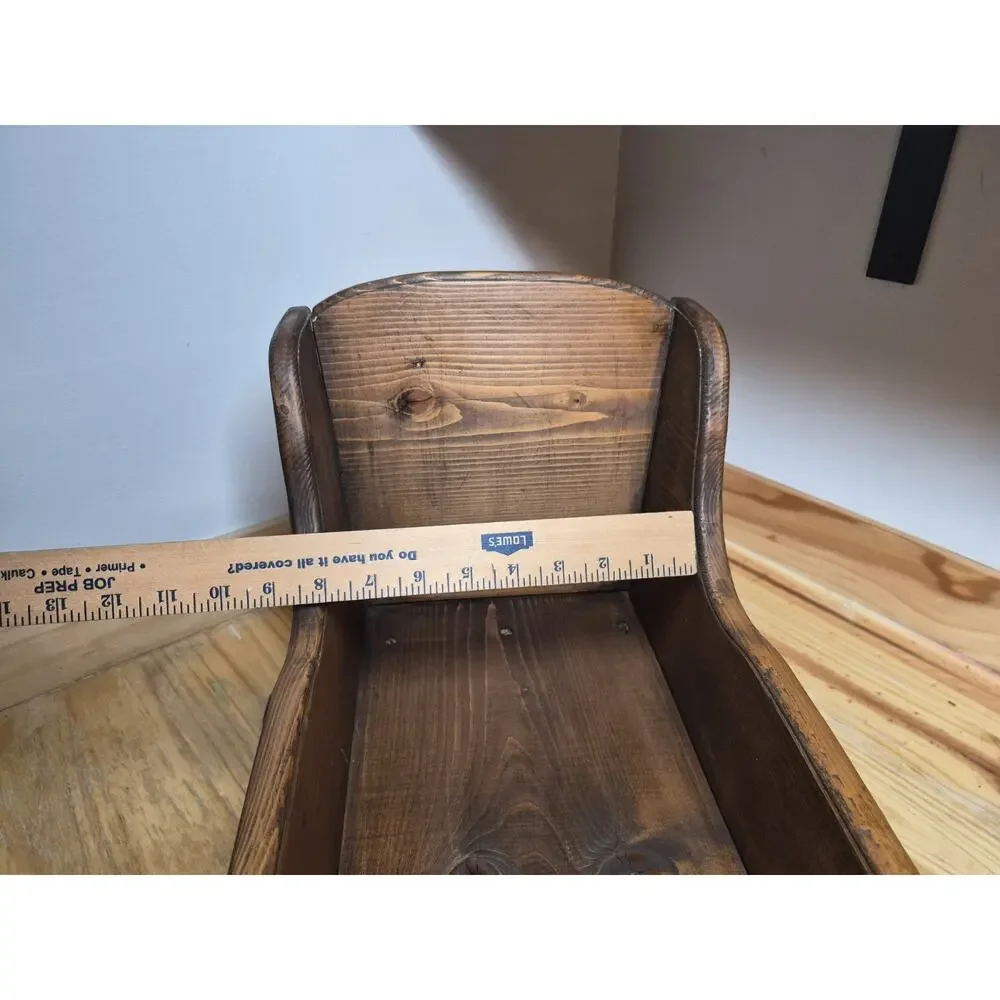 Vintage Brown Solid Wood Baby Doll Rocking Cradle/Bed , 20